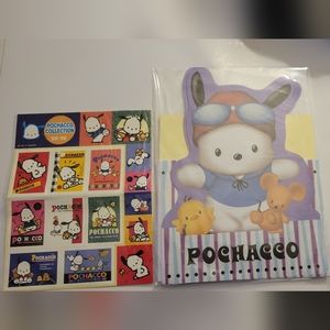 Vintage Sanrio Stationery Pochacco Stickers and Letter set Bundle